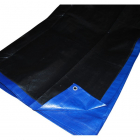 Bâche bleue/noire super résistante 6 x 10 m