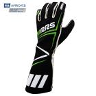 Gants pilote FIA RRS DYNAMIC 3 (coutures externes) Noir / Vert - FIA 8856-2018