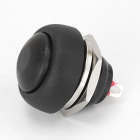 Bouton poussoir étanche noir 12mm 2 pin