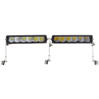 Kit 2 Rampes de phares RRS 6 LEDs blanche spot et 6 LEDs Ambrés drive
