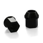 Ecrou aluminium anodisé noir conique 60° T19mm 12 x 125