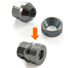 Adaptateur écrou conique vers portée plate