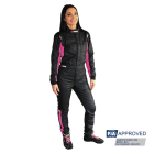 Combinaison pilote RRS Diamond Star noir/rose FIA 8856-2018