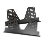 Fixations latérales ALUMINIUM RRS Ultra Longues et Ultra Hautes 6mm noires (La paire)