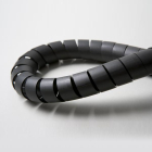 Gaine spiralée de frettage en PE noir (le mètre)