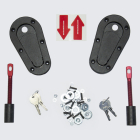Attaches capot Aerocatch®120 noires  - Verrouillables à clé