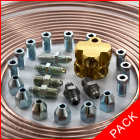 Pack freinage frein à main complet, raccords et durite CUPRONICKEL
