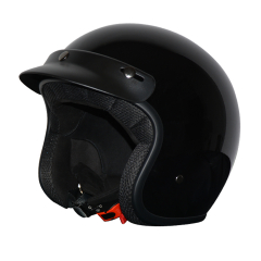 Leasure OPEN FACE CE 22-05 Gloss Black Helmet
