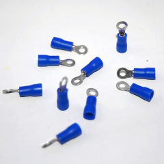 Jeu de 10 Cosses rondes femelles Bleues pour câble 1,5-2,5mm²