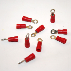 Jeu de 10 Cosses rondes femelles Rouges pour câble 0,5-1,5mm²