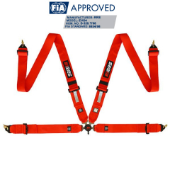 Red FIA 4 points harness