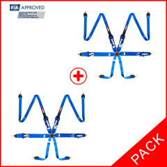 Pack 2 FIA RRS R6 HANS® 2.8 kg - BLUE harnesses