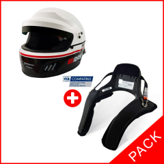 Pack Casque intégral PROTECT RALLY NOIR FIA 8859-2015 SNELL SA2020 + Hans®