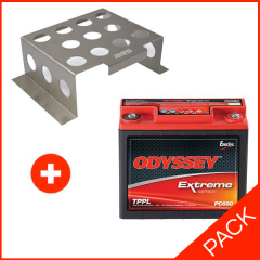 Pack batterie Odyssey Racing EXTREME 25 PC680 + support léger aluminium