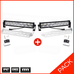 Kit de 2 rampes de phares RRS 8 LEDs 160W