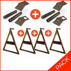 PACK 4 chandelles WEILDER WRC avec support debouloneuse et 2 kits 2 ancrages