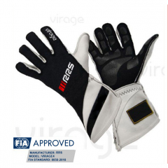 Racing Gloves RRS Virage2 - Black Logo White - FIA 8856-2018