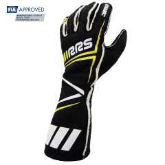 Gants pilote FIA RRS DYNAMIC 3 (coutures externes) Noir / Jaune - FIA 8856-2018