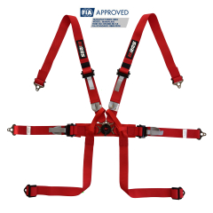 Harnais FIA RRS MONOPLACE 2" HANS - Rouge