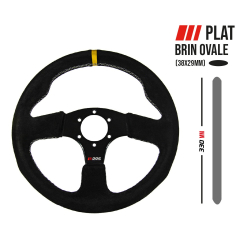 Volant RRS APEX 3 branches plat - 350 mm