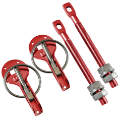 Attaches capot dakar Alu Couleur (La Paire) Rouge