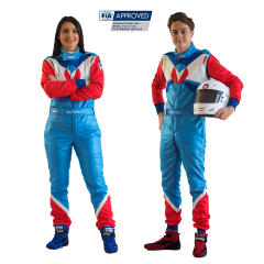 Combinaison pilote Michel Vaillant Bleue et Rouge