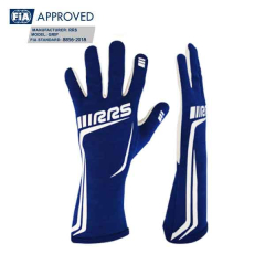 Gants RRS GRIP 2 - BLEU logos BLANC - FIA 8856-2018