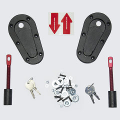 Attaches capot Aerocatch®120 noires - Verrouillables à clé