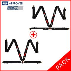 Harnais FIA 4 points noir