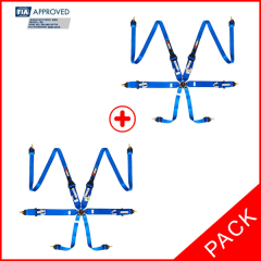 Pack 2 harnais FIA RRS R6 HANS® 2.8 kg - BLEU