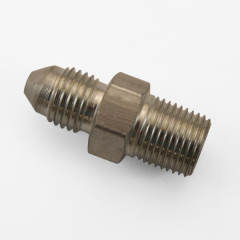 Adaptateur spécial limiteur régulateur Mâle JIC 3/8 x24 / Mâle 1/8 x27 NPT