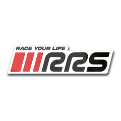 Autocollant RRS Race Your Life Blanc petit modèle