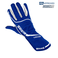 Gants pilote RRS VIRAGE 3 - BLEU logo BLANC - FIA 8856-2018