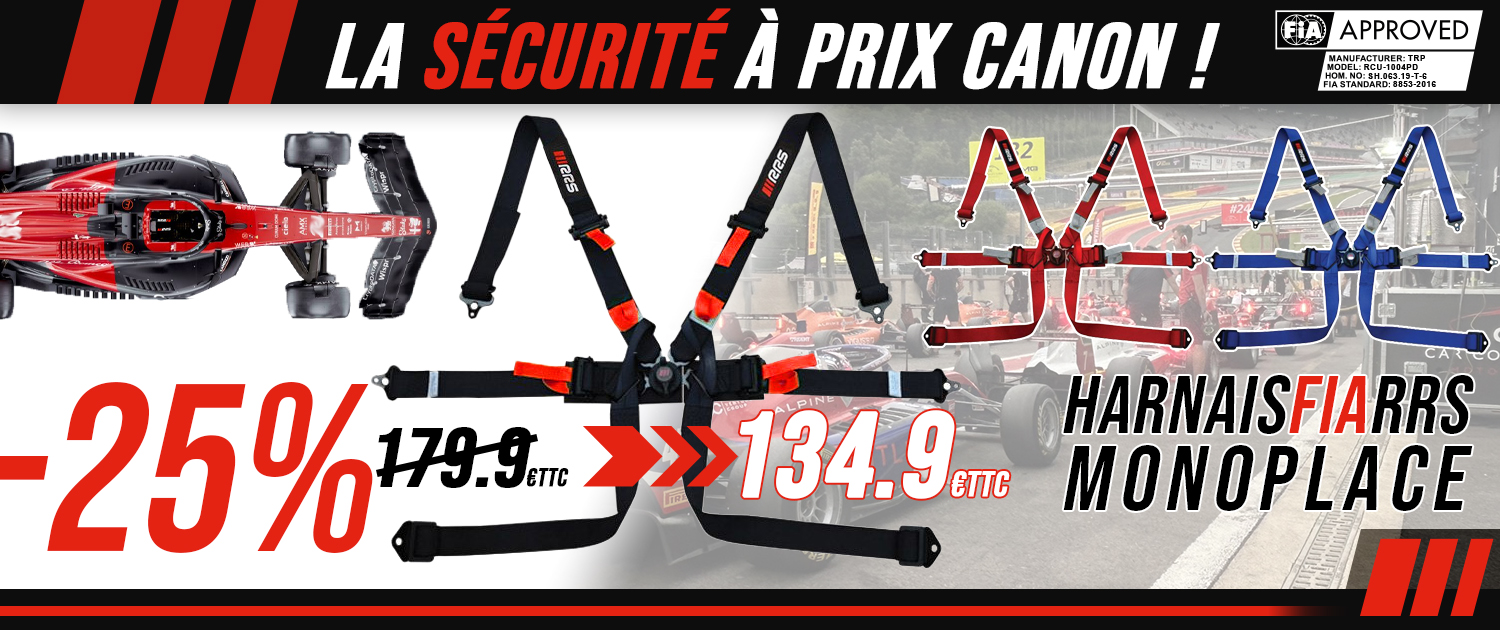 -25% sur les harnais FIA monoplace