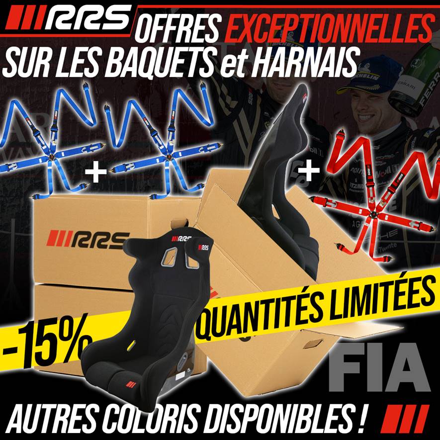 -15% sur une sélection de baquets et harnais FIA