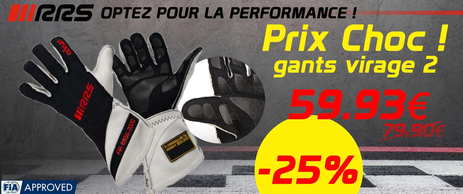 Promo gants pilotes homologués FIA